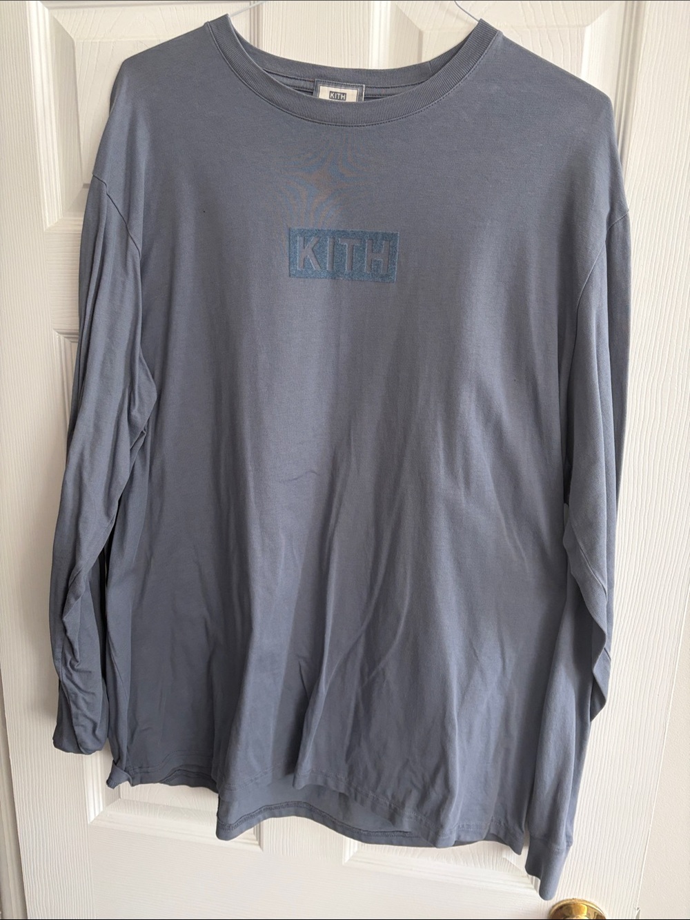 Kith Long Sleeve Tee in Slate Blue
